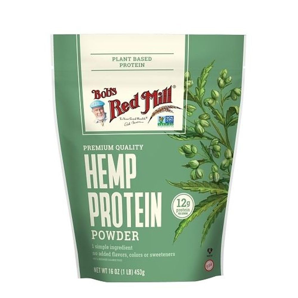 Bob's Red Mill Hemp Protein Powder, 16oz (Pack of 4) - Μη ΓΤΟ, Vegan, Παλαιοφιλικός, Κέτο Φιλικός, Κόσερ