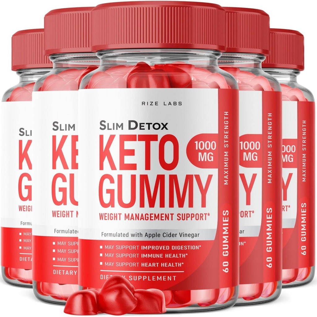 rize labs - Slim Detox Keto ACV Gummies για Σύνθετη απώλεια βάρους με μηλίτη μηλίτη ξύσμα, Συμπλήρωμα Βοηθά στη μείωση του λίπους κοιλιάς, για επιπλέον δύναμη (300 Gummies)