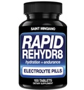 Rapid Rehydr8 Electrolyte Supplements – Aid in the Prevention of Cramping and Supports Muscle Endurance and Recovery - 100 Easy to Swallow Capsules