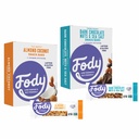 Fody Foods Snack Bars Variety Pack, 1.41 Oz (Pack of 24), Αμύγδαλο Coconut & Σκούρο Σοκολάτα Καρύδες & Αλάτι Θάλασσα, Πρωτεΐνη Bars, Χαμηλή FODMAP, Gut & IBS Φιλικό, Vegan, Λακτόζη Χωρίς, Μη ΓΤΟ, Γλουτένη Χωρίς