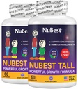 NuBest Tall | Support Bone Strength, Bone Health, Enhanced Immune and Whole Body Wellness with Calcium, Collagen, and Herbs for Ages 5+ & Teens | Pack 2 | 2 Months Supply