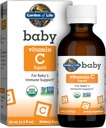 Κήπος Ζωής Baby Vitamin C σταγόνες για μωρά και Toddlers, Βιολογική Υγρή βιταμίνη τροφίμων C 45mg Ανοσοποιητική υποστήριξη για μωρά από τα φρούτα Amla, Citrus Γεύση, Vegan & Χωρίς γλουτένη, 56 mL (1.9 fl oz)