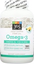 365 από Whole Foods Market, Omega-3 Lemon, 180 Count