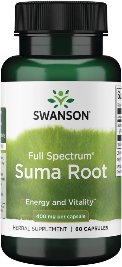 Swanson Full Spectrum Suma Root 400 Milligrams 60 Κάψουλες
