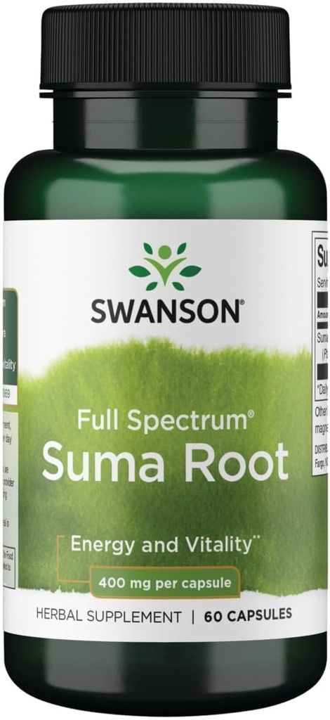 Swanson Full Spectrum Suma Root 400 Milligrams 60 Capsules