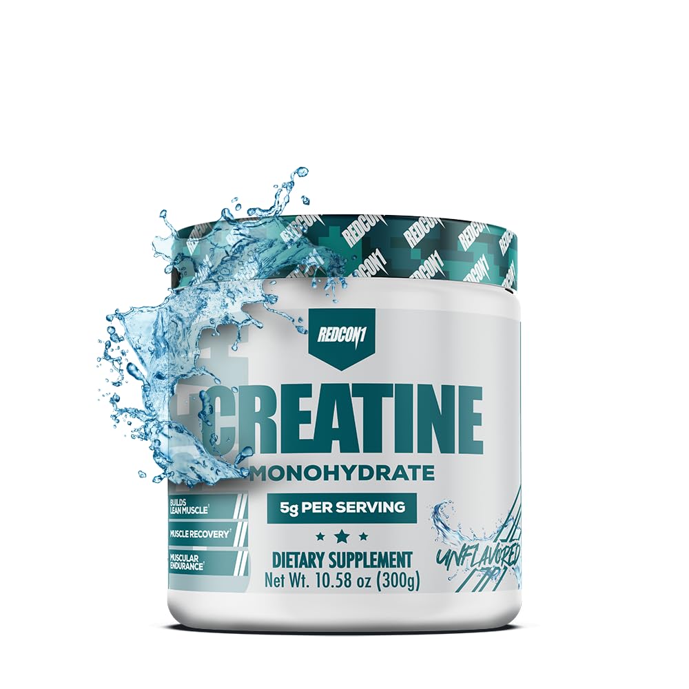 REDCON1 Creatine Monohydrate - Keto Friendly + Vegan Pre & Post συμπλήρωμα προπόνησης - Create Powder to Support Recovery & Athletic Performance (60 Services)
