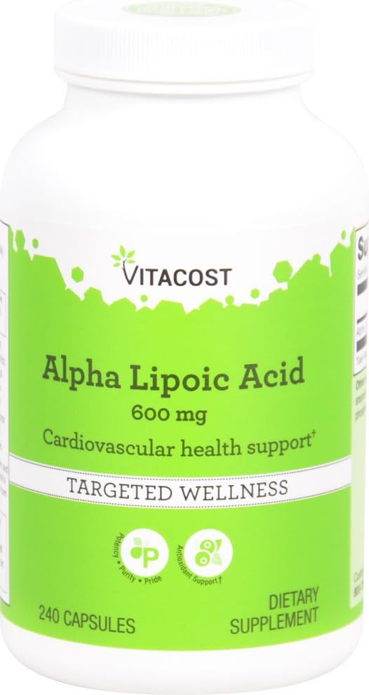 Vitacost Alpha Lipoic Acid -- 600 mg - 240 κάψουλες