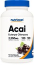 Nutricost Acai Extract 2.200mg, 120 κάψουλες χορτοφάγων (Euterpe Oleracea) από 550mg του 4:1 Extract - Μη ΓΤΟ, Χωρίς γλουτένη