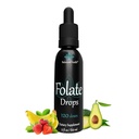 Folate Drops - 120 μερίδες, 2 ουγκιά, γεύση βουτύρου, 500mcg L-5-MTHF Συμπλήρωμα φυλλικού οξέος