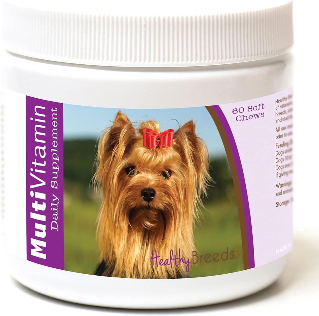 Υγιείς Φυλή Yorkshire Terrier Multi-Vitamin Μαλακές Μασούρες 60 Count