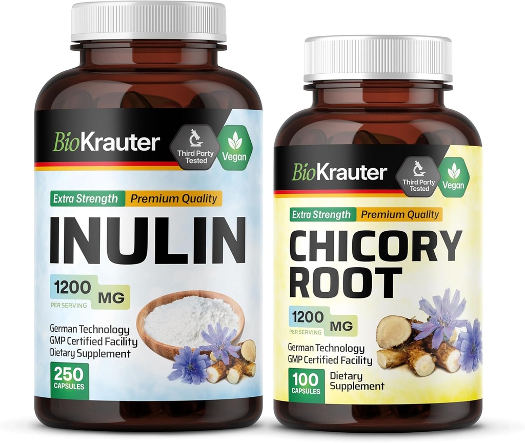 BIO KRAUTER Inulin 250 Κάψουλες & Chicory 100 Κάψουλες
