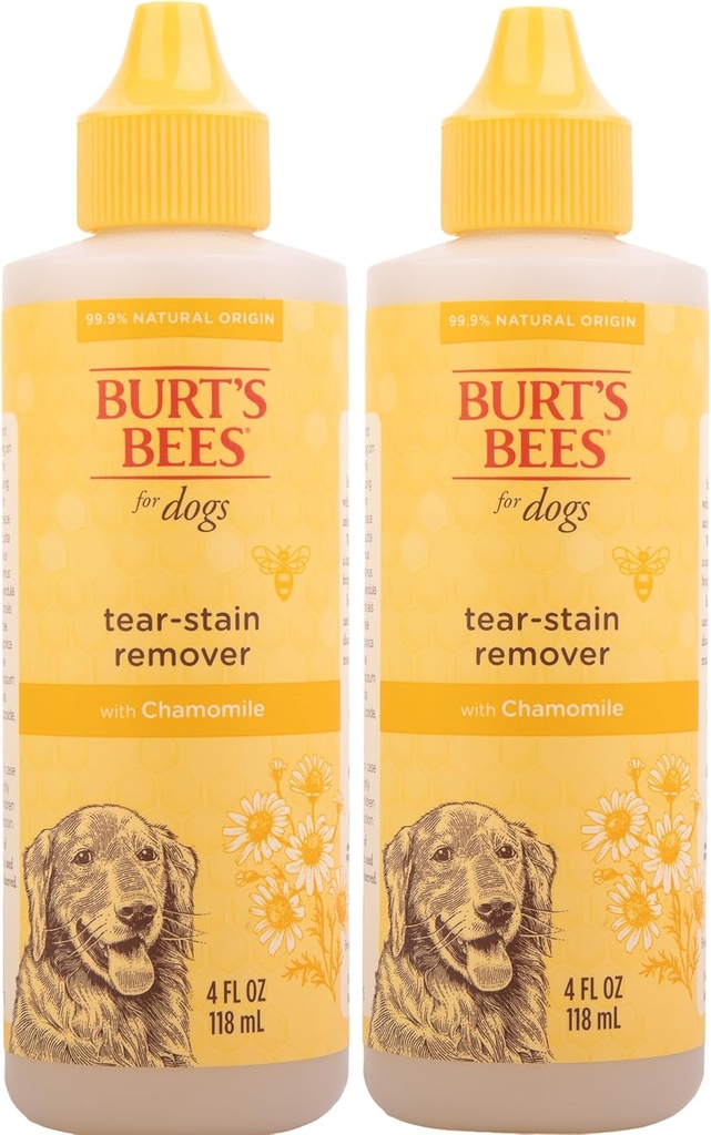 Μέλισσες Burt για κατοικίδια Δάκρυα Remover για σκύλους με χαμομήλι - Κουτάβι & Σκύλος Tear Stain Remover - Σκληρό δωρεάν, Formulated Without Sulfates and Parabens, pH Ισορροπημένο για σκύλους, 4 Ουγγιά - 2 Συσκευασία