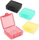 4 Pcs μικρό κουτί χαπιών, Travel Pill Organizer χαριτωμένο απόδειξη χάπι τσέπης περίπτωση Mini φορητή ιατρική βιταμινική κουτί σαφές πλαστικό αποθήκευση μίνι εμπορευματοκιβώτια για τα ταξίδια Βιταμίνη Fish Oil συμπληρώματα