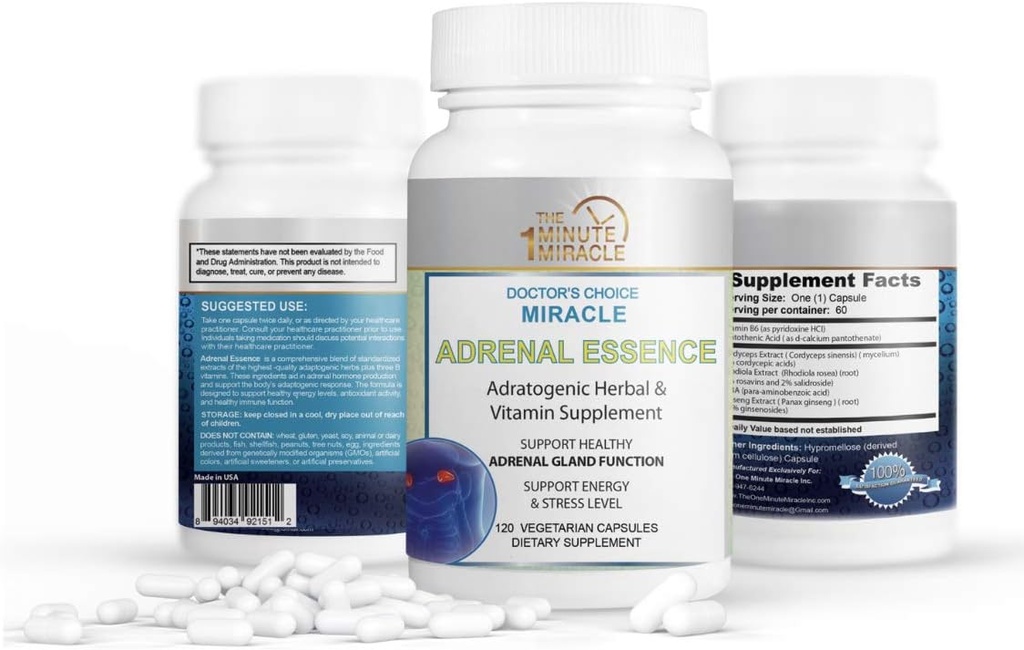 Miracle Adrenal Essence Doctor's Choice - Αδρατογόνο συμπλήρωμα βοτάνων & βιταμινών