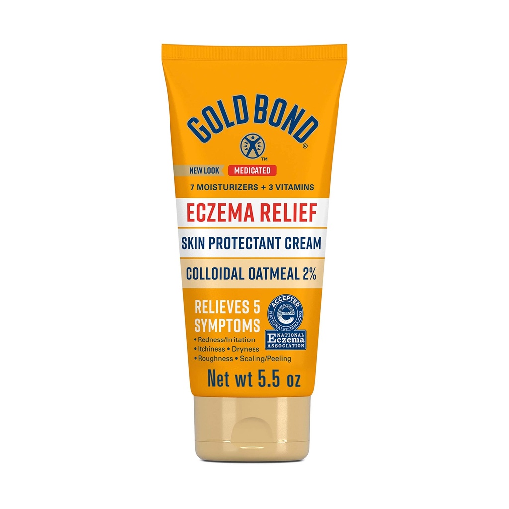 Gold Bond Medicated Eczema Relief Skin Protectant Cream, 5.5 oz., με 2% κολλοειδές πλιγούρι βρώμης