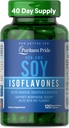 Puritan's Pride Non-GMO Soy Isoflavones 750mg, Συμπλήρωμα διατροφής με Active Daidzein, Genistein, και Glycitein Υποστηρίζει Εμμηνόπαυση και Hot Flashes, 120 κάψουλες ταχείας απελευθέρωσης