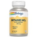 SOLARAY Betaine HCl with Pepsin 250 mg Supplement for Men & Women - Digestive Support, Betaine Hydrochloride Capsules, Gut Health Support Formula, Gluten Free - 180 Veg Cap Ct