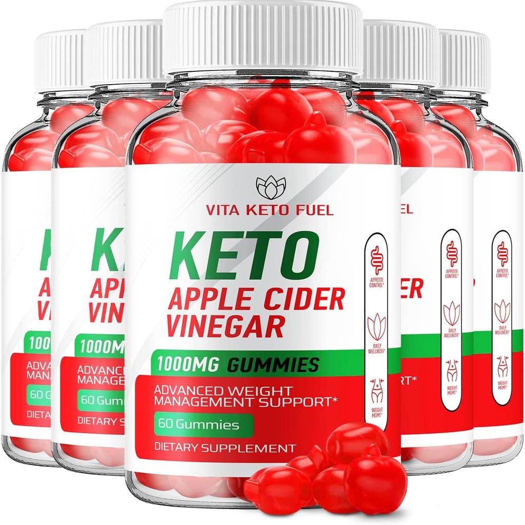 (5 Pack) Vita Keto Καύσιμα ACV Gummies - Προηγμένη Φόρμουλα Vita Καύσιμο Keto + ACV Gummies Apple Cider Vinegar Vita Keto Καύσιμο ACV Συμπλήρωμα διατροφής Κριτικές Άνδρες Γυναίκες (300 Gummies)