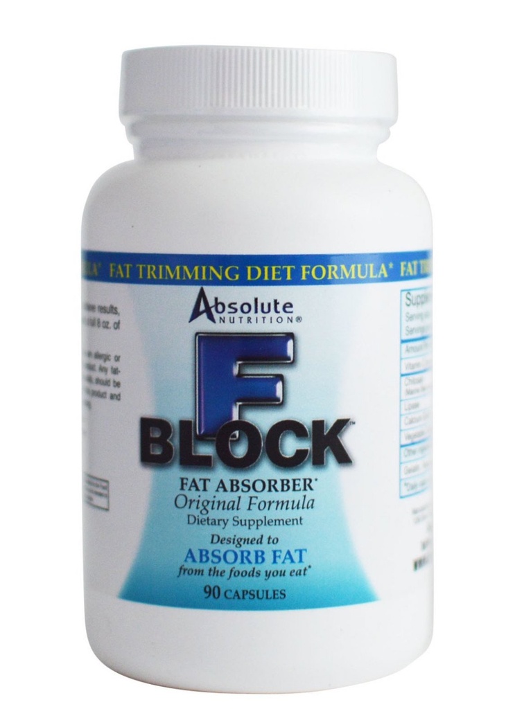 Απόλυτη διατροφή FBlock Xtra Fat Απορροφητήρας, Φόρμουλα Διατροφής, 90 κάψουλες