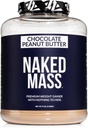 NAKED Chocolate Peanut Butter Mass - 1,280 Calories, 50G Protein, Nothing Artificial. All Natural Weight Gainer Protein Powder - 8Lb Bulk, GMO Free, Gluten Free & Soy Free