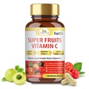 Βιολογικό Veda Superfruits Κάψουλα βιταμίνης C με Acerola Cherry & Amla Berry - Συμπληρώματα Φυσικής Βιταμίνης C με Εσπεριδοειδή Βιοφλαβονοειδή για Ανοσία, Κυτταρικό & Δέρμα Υγεία - 120 Vegan Χάπια