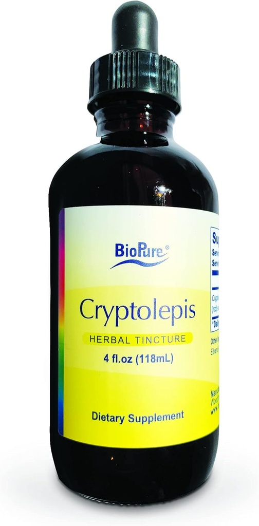 BioPure Cryptolepis Φυτική Βάμμα – Poent Botanical Extract of Cryptolepis Sanguinolenta for Immune Support, microbiome Balance, and Gasserial Health - 4 fl oz