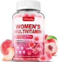 Γυναίκες Πολυβιταμίνη Gummies - Ζάχαρη Δωρεάν Πολυβιταμίνη για γυναίκες με Βιταμίνες Α, C, D, E, Νιασίνη, Φολικό, B6 & B12, Σιδήρος, Ασβέστιο, Ψευδάργυρος - Πολλαπλές Βιταμίνες & Ορυκτά για το δέρμα, τα μαλλιά, την ενέργεια & το ανοσοποιητικό
