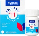 Hyland's No. 11 Cell Salt Nat Sulph 6X Tablets, Cold and Flu Medicine, Nausea Relief, Quick Dissolving Tablets, 100 Count