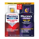 Mucinex Fast-Max & NightShift Combo Pack - Μέγιστη δύναμη βήχα & Κρύο φάρμακα για την ανακούφιση από τη μύξα, τη δυσπεψία στο στήθος, τη Nasνική συμφόρηση, τη δυσπεψία του κόλπου, την πίεση του κόλπου, την ανακούφιση του βήχα Symptom (2x 6 FL OZ)