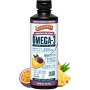 Barlean's Omega 3 Fish Oil Liquid Supplement for Men and Women, 1500mg of EPA and DHA Fatty Acid, Promotes Brain & Heart Health - Non-GMO, Passion Pineapple Smoothie, 16 oz