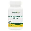 NaturesPlus Νιακιναμίδη - 500 mg, 90 δισκία - Συμπλήρωμα Βιταμίνης Β3 υψηλής ισχύος - Χορτοφαγική, Χωρίς Γλουτένη - 90 Σερβιέτες