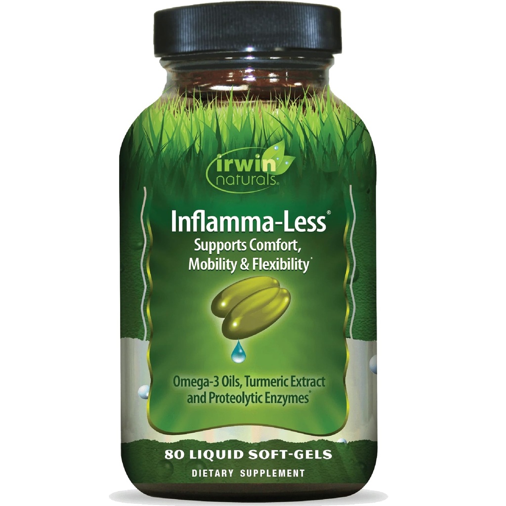 Irwin Naturals Inflamma-Less, προάγει την άνεση, την κινητικότητα και την ευελιξία, 80 υγρά Softgels