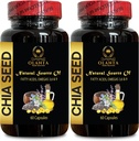 CHIA Seed Supplement - Chia Seed Extract Pills, Digestive Supplements for Bodybuilding, Omega-3, High Fiber and Protein Source, Essential Fatty Acids - 2 Bottles 120 Capsules