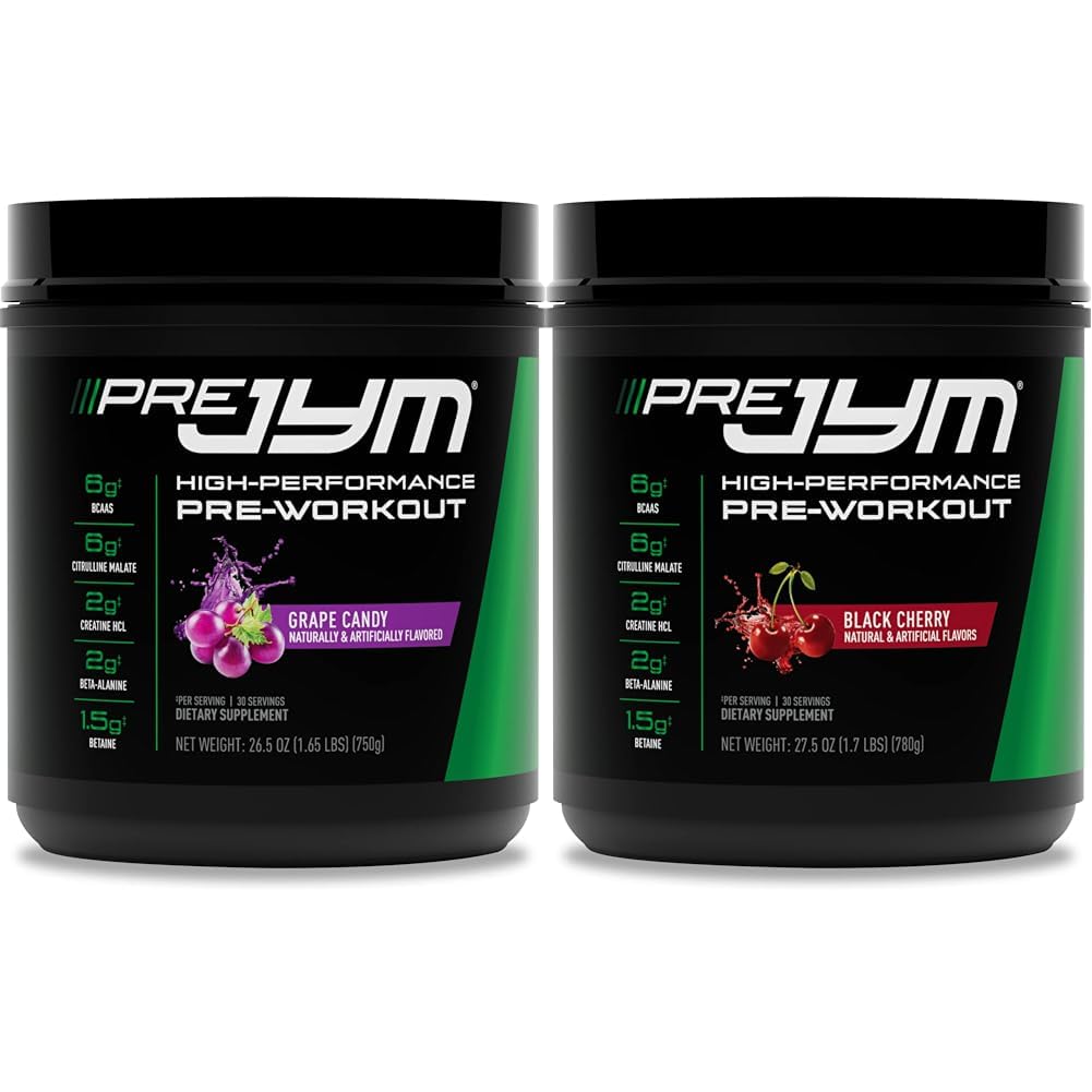 Pre JYM Grape Candy Pre Workout Powder 30 Σερβιτόρες & Black Cherry Flavor 30 Σερβιτόρες Bundle