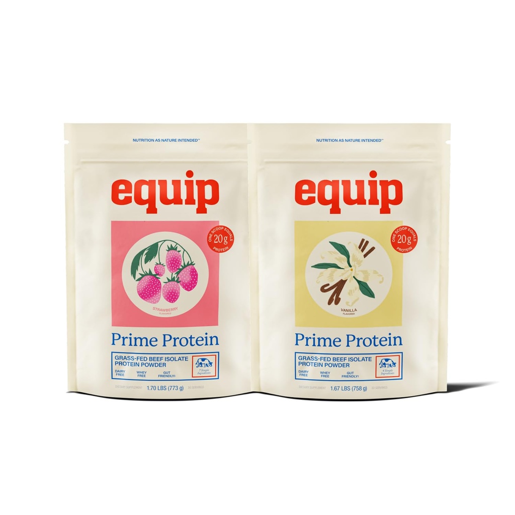 Equip Foods Πρωτεϊνική σκόνη φράουλας & Πρωτεϊνική σκόνης σκόνης