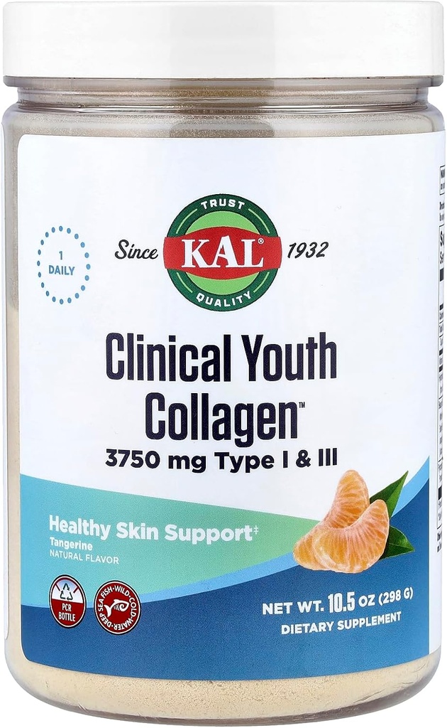 Kal Clinical Youth Collagen Τύπος I & Iii Tangerine, 10.5 Ουγγιά