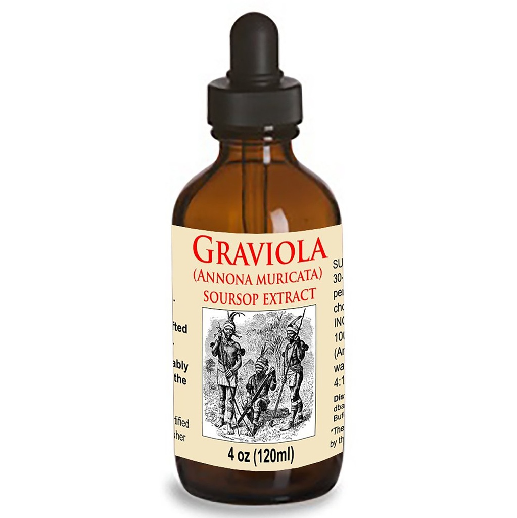 Organic Graviola Liquid Soursop Extract 4 oz Wildcrafted Tincture (Annona Muricata) : Αναμνηστικό ανοσοποιητικού συστήματος (4 oz)