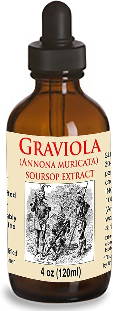 Organic Graviola Liquid Soursop Extract 4 oz Wildcrafted Tincture (Annona Muricata) : Αναμνηστικό ανοσοποιητικού συστήματος (4 oz)