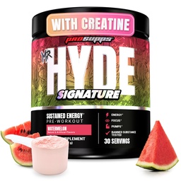 PROSUPPS Mr. Hyde Signature Pre Workout Powder with Creatine, Beta Alanine & Caffeine - Απόδοση, Ενέργεια & Αντοχή - Καθαριότητα & Γυμναστήριο Συμπληρώματα για Άνδρες & Γυναίκες (Watermelon, 30 Services)