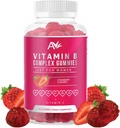Avilana Vitamin B Complex Ακριβώς για τις γυναίκες Vegan Gummies με βιταμίνη B12, B7 (Biotin), B6, B3 (Niacin), B5, B6, B8, B9 (Folate)s, Energy and Healthy Immune System (1 Pack)
