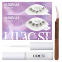 Lilac St - Originals Starter Kit - Includes Natural Faux Eyelash Clusters (10mm & 12mm), Clear Lash Glue, & Lash Applicator - Lightweight & Lifelike - Lasts 10 Days - Cruelty Free, Vegan - 20 Lashes