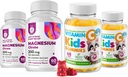 Vitamin C Gummies 120 μετράνε για Παιδιά & Ενήλικες 240 mg και Μαγνήσιο 200 mg Gummies - Ανοσοποιητική Υποστήριξη Χαμηλής Ζάχαρης Μασώμενες Gummy Βιταμίνες για Τοντλερς με Μαγνήσιο Ήρεμες Μασούσες για Παιδιά & Ενήλικες Χωρίς Ζάχαρη