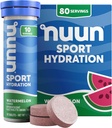 Nuun Sport Ηλεκτρολυτικά Δισκία με Μαγνήσιο, Ασβέστιο, Κάλιο, Χλωριούχο & Νάτριο, Χωρίς Γλουτένη & Vegan, Καρπούζι, 8 Συσκευασία (80 Μερίδες Σύνολο)