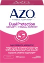 AZO Dual Protection, Urinary + Κολπική Υποστήριξη, Πρεβιοτικά και Προβιοτικά για τις γυναίκες*, αρχίζει να εργάζεται μέσα σε 24 ώρες, μη ΓΤΟ, 30 κόμης