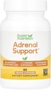 Super Nutrition Adrenal Support with L-Τυροσίνη, εκχύλισμα Rhodiola, εκχύλισμα Ashwagandha, και εκχύλισμα Eleuthero, 60 κάψουλες Veggie
