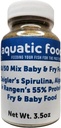 Aquatic Foods Inc. 50/50 Mix Spirulina/Algae Powder and Rangen's Soft Moist 55% Protein Koi & Tropical Fish Fry Floating Food...3.5oz Μπουκάλι
