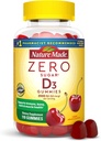 Nature Made Zero Sugar Vitamin D3 Gummies 2000 IU (50 mcg) Per Serving, Οστική & Ανοσολογική Υποστήριξη, Ασπαρτάμη Δωρεάν, 110 Βιταμίνη D Gummies, 55 Ημέρα προσφοράς