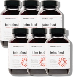SMARTERNUTRITION Joint Food - Κοινό συμπλήρωμα ολόκληρων τροφίμων για την υποστήριξη της λίπανσης και της κινητικότητας - Formed with Collagen Type II, MSM, Βιταμίνη C, Turmeric, Bromelain - 6 Pack[180-Day Supply]