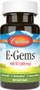Εργαστήρια Carlson E-Gems Φυσική Βιταμίνη Ε, 400 IU, 60 Softgels