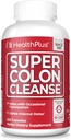 Υγεία Plus Super Colon Cleanse 60 Ημέρα προσφοράς του Gentle Gut Cleanse Detox, Psyllium Husk, Probiotics για την ανακούφιση της δυσκοιλιότητας & Digestive Υποστήριξη, 240 κάψουλες